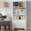 10328 White 3-Shelf Storage Bookcase - Vito