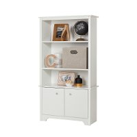 10328 White 3-Shelf Storage Bookcase - Vito -2