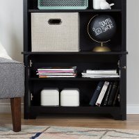 10331 Black 3-Shelf Storage Bookcase - Vito -4