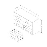 10333 Brown Walnut Double Dresser - Primo