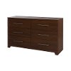 10333 Brown Walnut Double Dresser - Primo -3