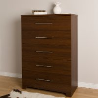 10334 Brown Walnut 5-Drawer Chest - Primo