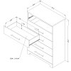 10334 Brown Walnut 5-Drawer Chest - Primo -3