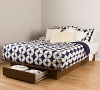 10336 Brown Walnut Platform Storage Bed - Primo