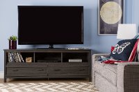 10393 Contemporary Gray Oak TV Stand - Exhibit