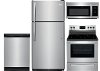 SS-4PC-ELE-PACKAGE Frigidaire 4 Piece Electric Kitchen Appliance Package with 18 Cu. Ft. Refrigerator - Stainless Steel