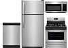 SS-4PC-GAS-PACKAGE Frigidaire 4 Piece Gas Kitchen Appliance Package with 18 Cu. Ft. Refrigerator - Stainless Steel