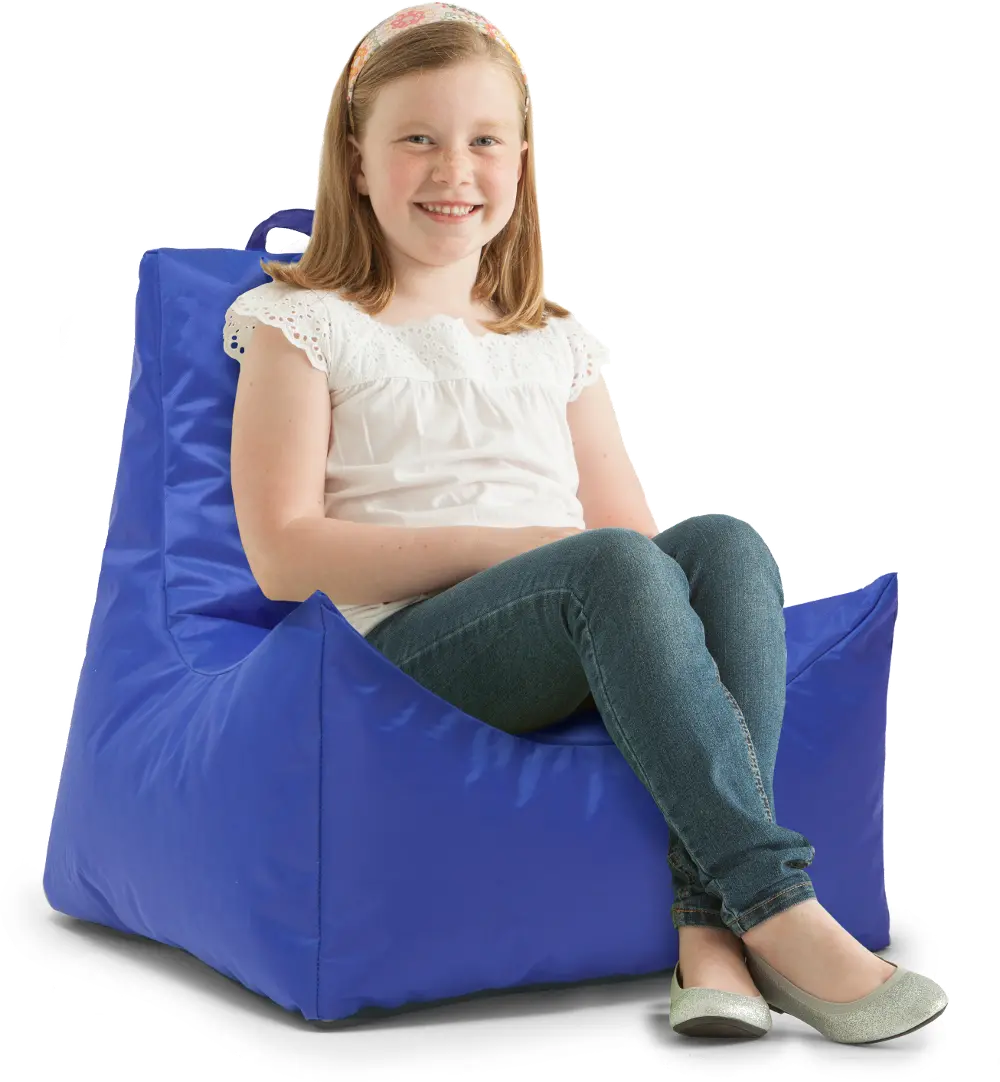 0664614/SAPPHIRE/CH Sapphire Blue Scoop Beanbag Chair-1
