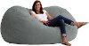 6 Ft. XL Steel Gray Comfort Suede Beanbag - Fuf-1