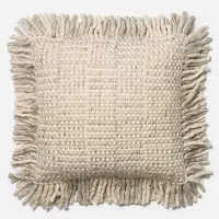 P0456MH Magnolia Home Furniture Gray and Ivory Throw Pillow