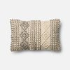 Magnolia Home Furniture Ivory and Gray Throw Pillow