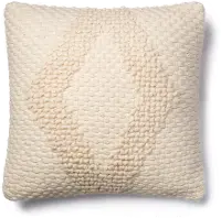 P1007MH Magnolia Home Furniture Ivory Square Throw Pillow