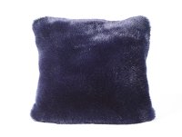 Moroccan Blue Brushed Yarn Throw Pillow