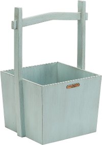 Magnolia Home Furniture Distressed Blue Wishing Well Basket