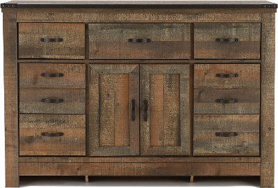 Contemporary Rustic Oak Dresser - Trinell