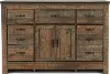 Trinell Contemporary Rustic Oak Dresser