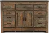 Trinell Rustic Oak Dresser