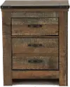 Trinell Rustic Oak 2-Drawer Nightstand