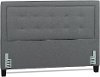 Contemporary Gray Upholstered Queen Headboard - Soraya