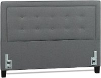 Heather Gray Classic Contemporary Upholstered Queen Size Headboard - Soraya Collection