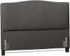 Charcoal Gray Classic Queen Upholstered Headboard - Selena