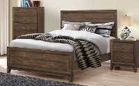 2017/PANELBED3/3 Antique Pine Rustic Contemporary Twin Bed - Arielle