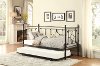Black Classic Contemporary Metal Daybed with Trundle - Alexis-2
