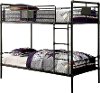 Black Metal Casual Industrial Twin-over-Twin Bunk Bed - Alexander-2