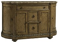 Pecan and Marble Sideboard - Touraine
