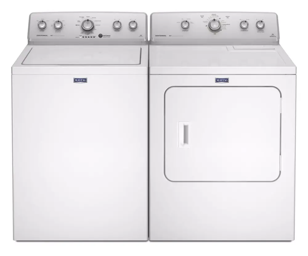 KIT Maytag White Electric Washer and Dryer Laundry Pair-1