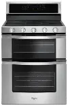 WGG745S0FS Whirlpool 6 cu ft Double Oven Gas Range - Stainless Steel