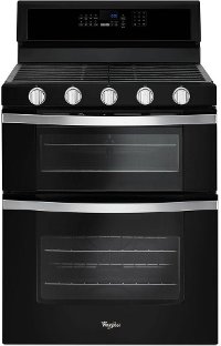 WGG745S0FE Whirlpool Double Oven Gas Range - 6.0 cu. ft. Black