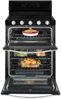 WGG745S0FE Whirlpool Double Oven Gas Range - 6.0 cu. ft. Black-2