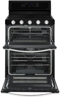 WGG745S0FE Whirlpool Double Oven Gas Range - 6.0 cu. ft. Black-3