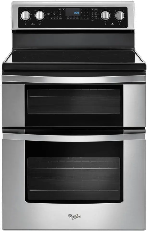 WGE745C0FS Whirlpool Double Oven Electric Range - 6.7 cu. ft. Stainless Steel-1