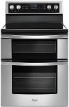 WGE745C0FS Whirlpool Double Oven Electric Range - 6.7 cu. ft. Stainless Steel