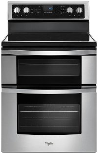 WGE745C0FS Whirlpool Double Oven Electric Range - 6.7 cu. ft. Stainless Steel