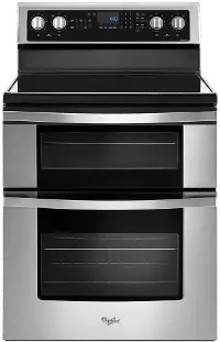 WGE745C0FS Whirlpool Double Oven Electric Range - 6.7 cu. ft. Stainless Steel