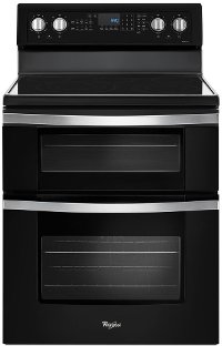 WGE745C0FE Whirlpool 6.7 Cu. Ft. Double Oven Electric Range - Black