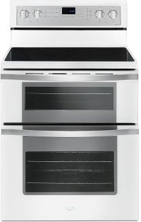 WGE745C0FH Whirlpool Double Oven Electric Range - 6.7 cu. ft. White