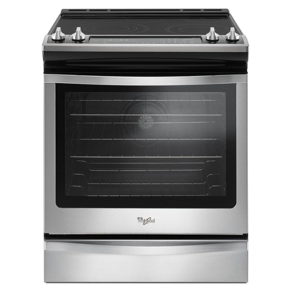WEE745H0FS Whirlpool 6.4 cu. ft. Electric Slide-in Range - Stainless Steel-1