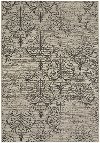 4 x 6 Small Noir Black and Tan Indoor-Outdoor Rug - Finesse Heirloom