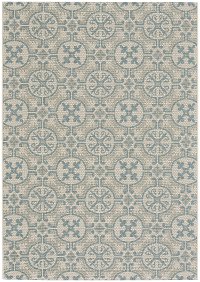 5 x 8 Medium Spa Blue Indoor-Outdoor Rug - Finesse Tile