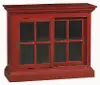 Clearance Deep Red Distressed Short English Bookcase