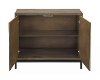 Burnished Driftwood 2 Door Cabinet with Iron Base-2