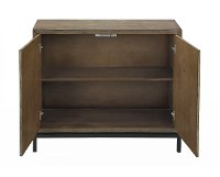 Burnished Driftwood 2 Door Cabinet with Iron Base-2