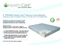 Queen 8 Inch Memory Foam Mattress with Adjustable Massage Base
