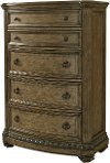 Clearance Traditional Pecan Brown Chest of Drawers - Touraine