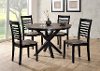 Clearance Ebony and Gray 5 Piece Round Dining Set - South Beach