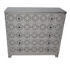 Linen 4 Drawer Chest with Nail-head Trim-1